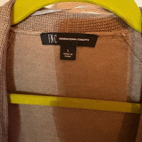 INC International Concepts Brown Cardigan - Picture 2 of 3